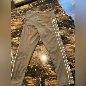 Olive green cropped zyia leggings size 4